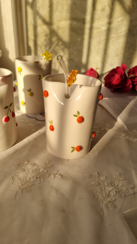 شربت خوری سرامیکی برجسته دست ساز
