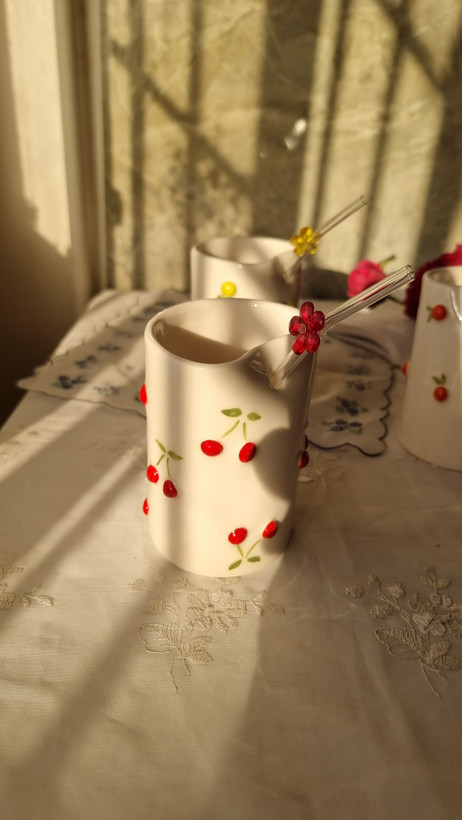 شربت خوری سرامیکی برجسته دست ساز